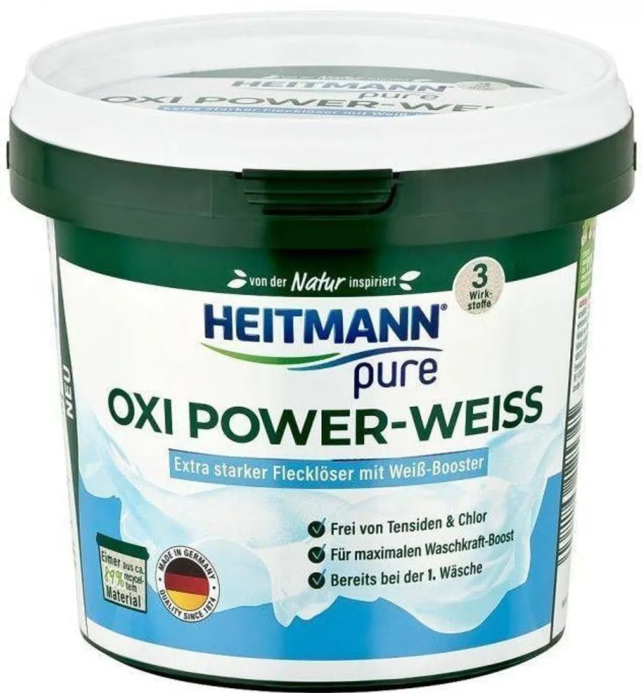 PLEKIEEMALDAJA HEITMANN OXI POWER WHITE 0,5KG