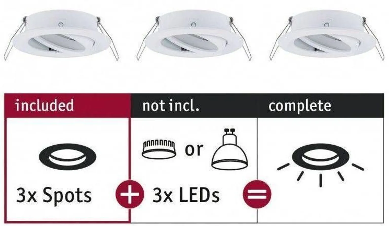 ALLVALGUSTI PAULMANN KOMPLEKT CHOOSE 3X10W LED IP23 SUUNATAV VALGE