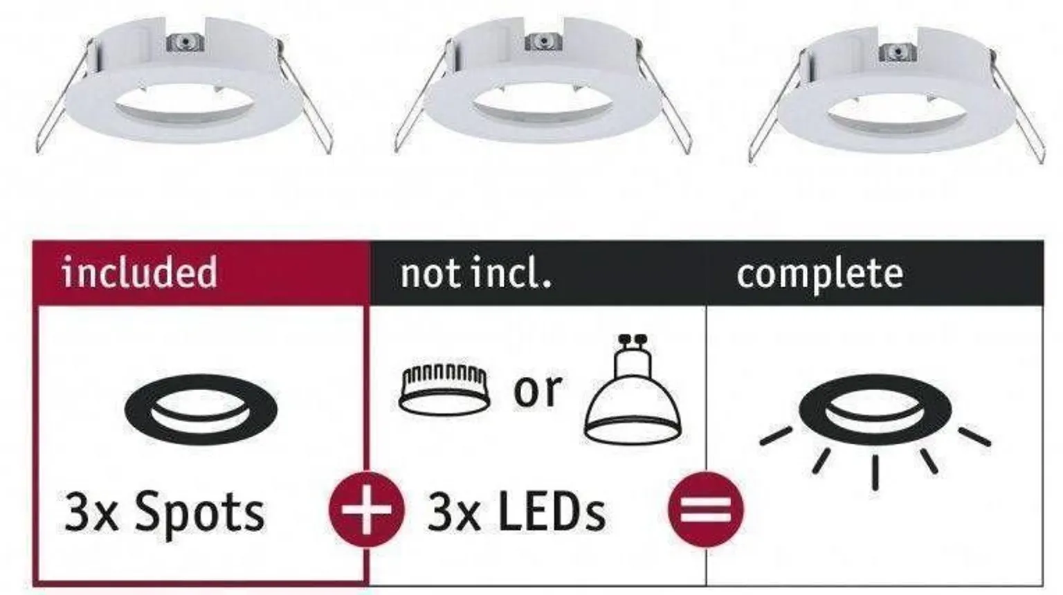 ALLVALGUSTI PAULMANN KOMPLEKT CHOOSE 3X10W LED IP44 VALGE