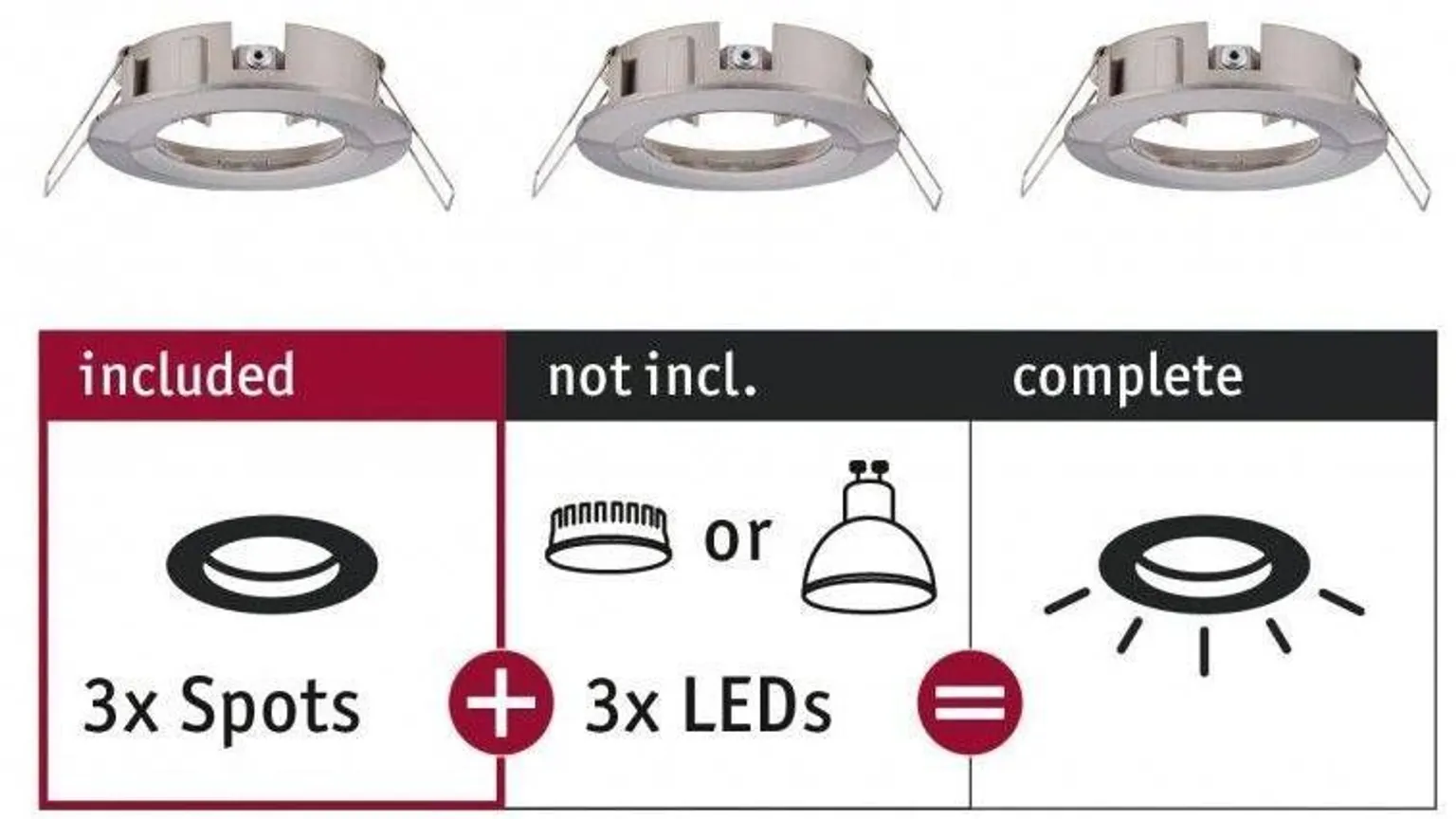 ALLVALGUSTI PAULMANN KOMPLEKT CHOOSE 3X10W LED IP44 METALL