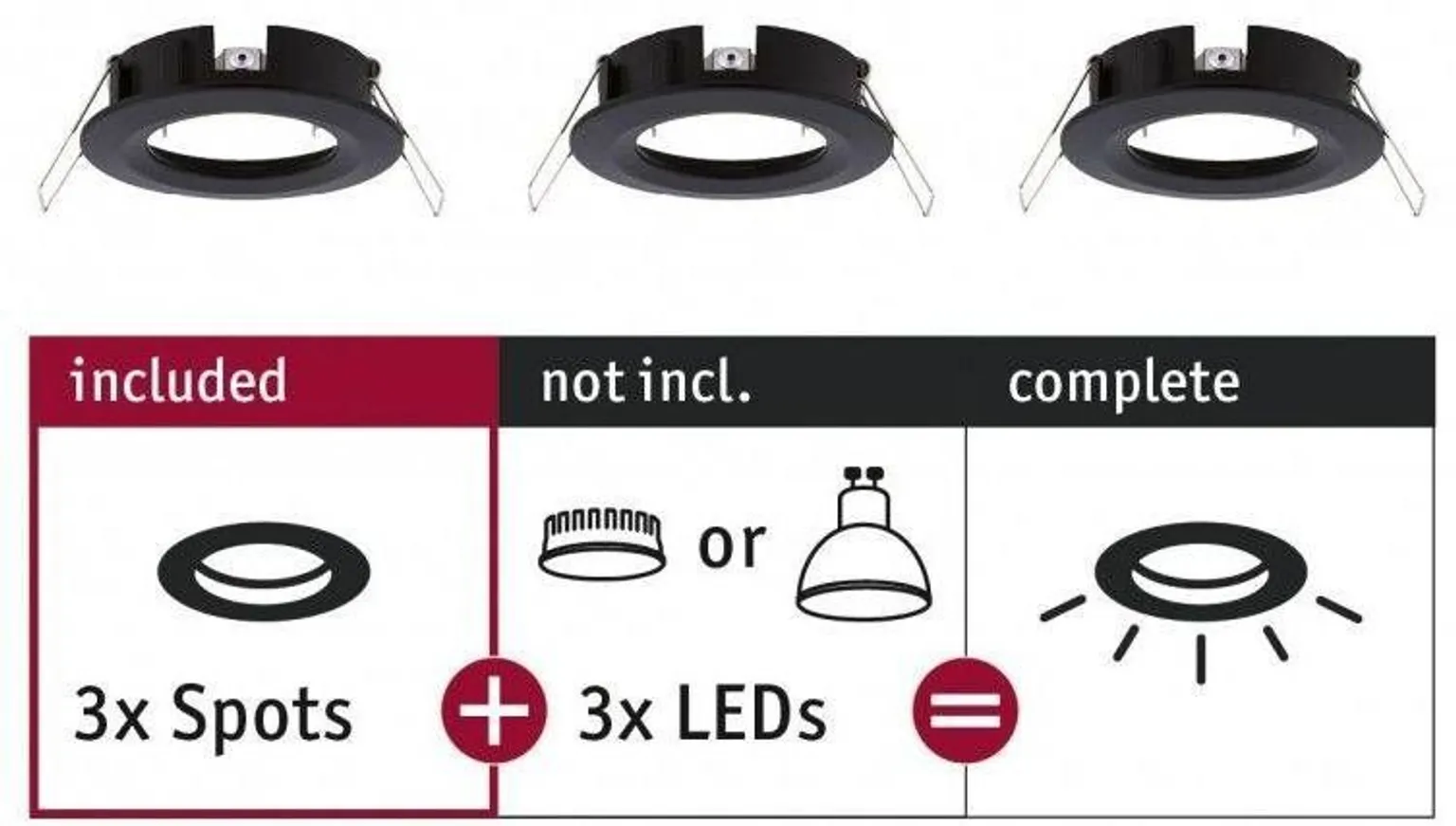 ALLVALGUSTI PAULMANN KOMPLEKT CHOOSE 3X10W LED IP44 MUST