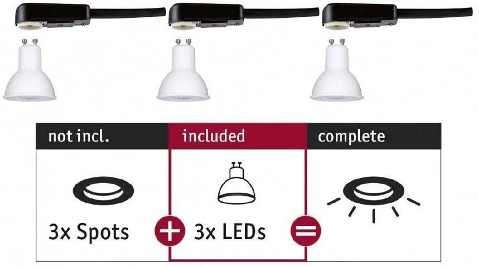 LED LAMP PAULMANN CHOOSE 6,5W GU10 470LM 2700K PESADEGA 3TK PAKIS