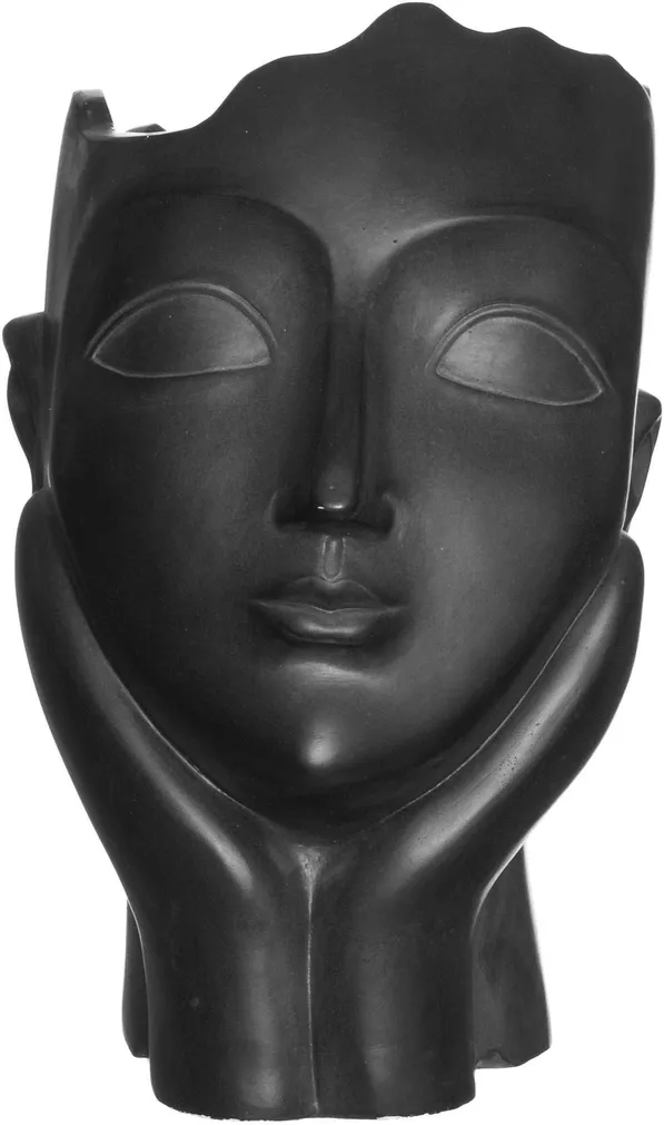 VÄLIS ÜMBRISPOTT 4LIVING FACE 27X21X34,5CM, MUST