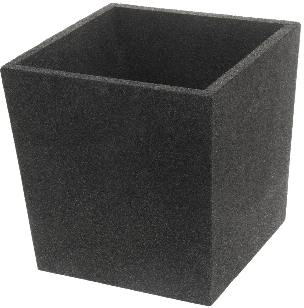 VÄLIS ÜMBRISPOTT 4LIVING THERMO CUBIC 39X39X39CM, MUST