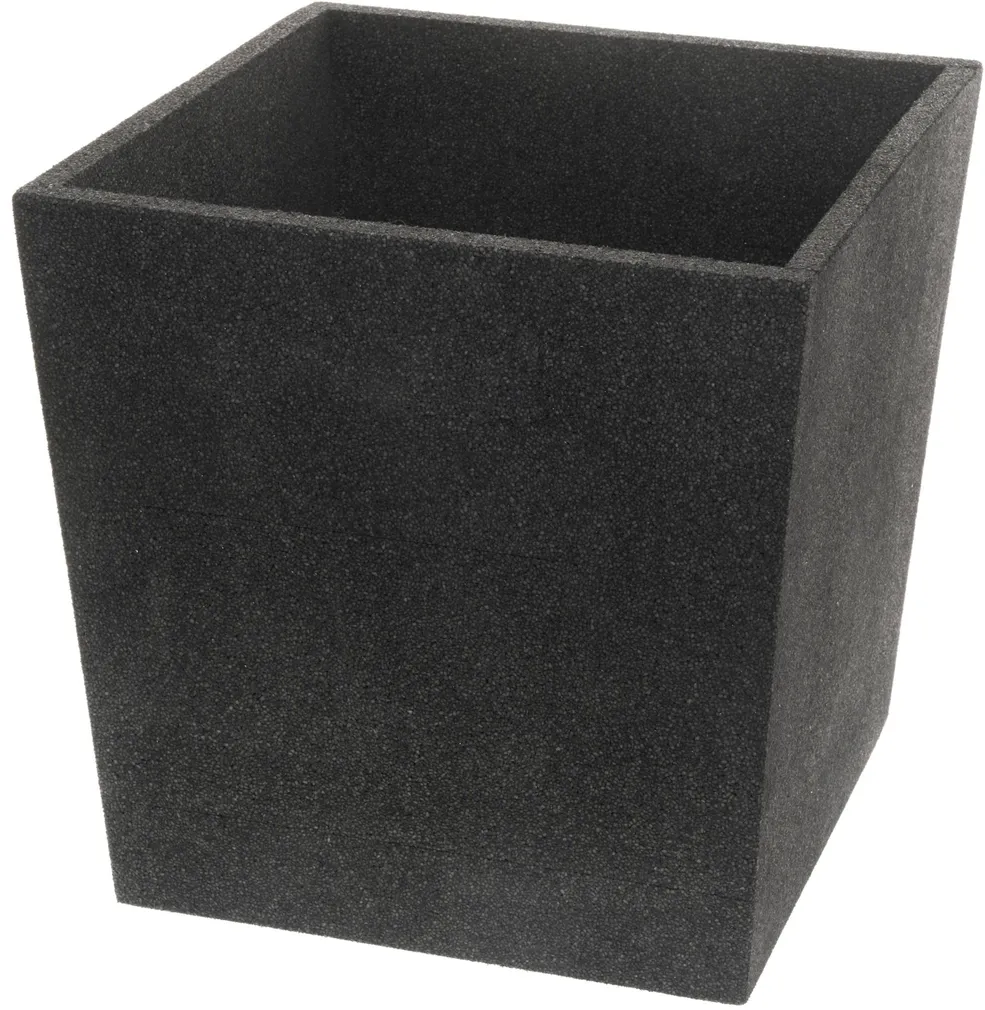 VÄLIS ÜMBRISPOTT 4LIVING THERMO CUBIC 48X48X48CM, MUST