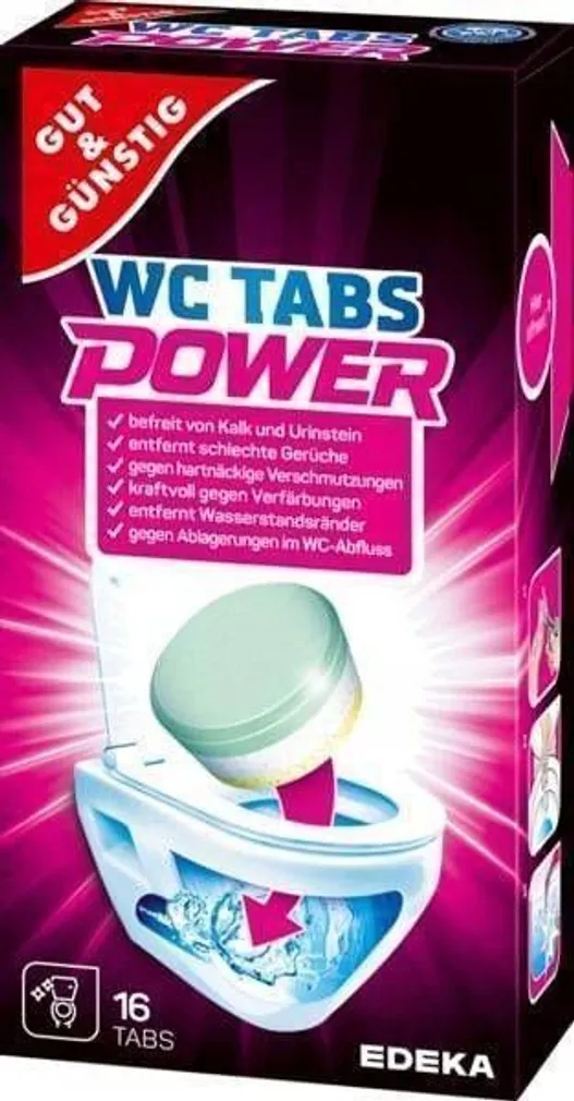 WC PUHASTUSTABLETID GUT&GÜNSTIG POWER 16TK PAKIS