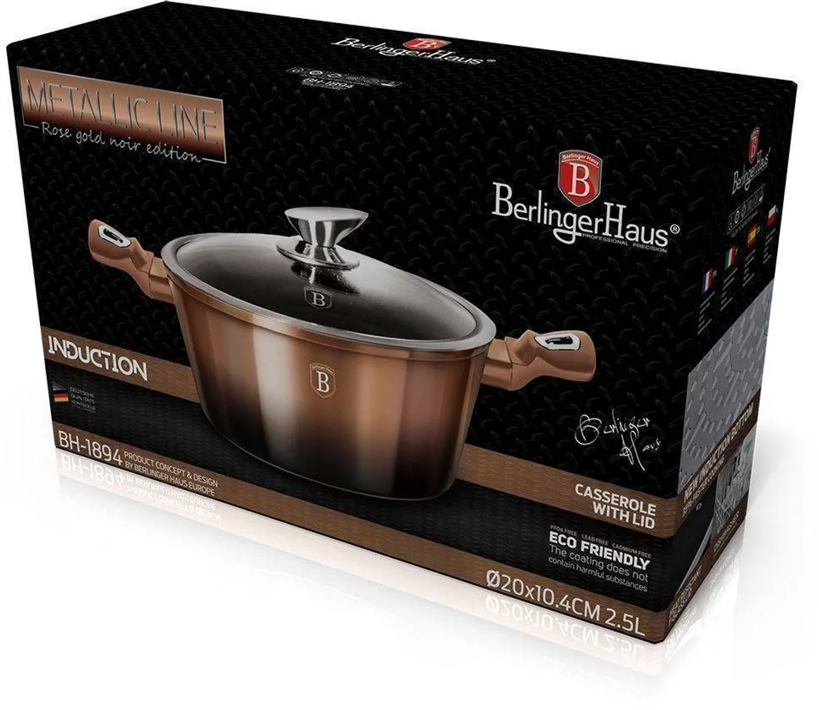 POTT KAANEGA BERLINGER HAUS METALLIC LINE ROSE GOLD NOIR EDITION 20CM
