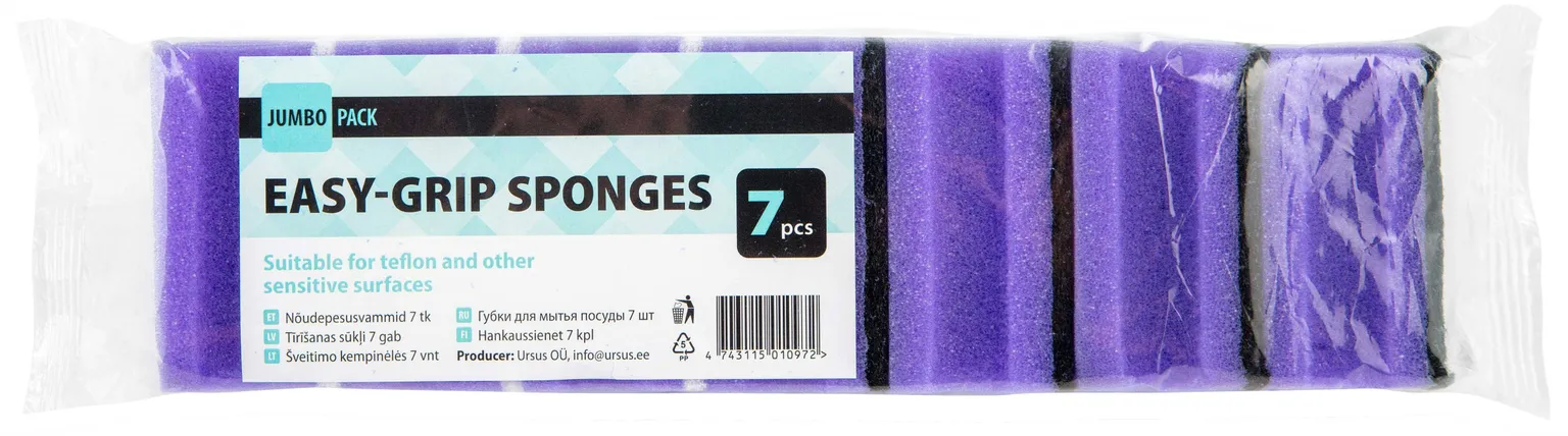 NÕUDEPESUSVAMMID SOONEGA JUMBOPACK EASY-GRIP 7TK PAKIS