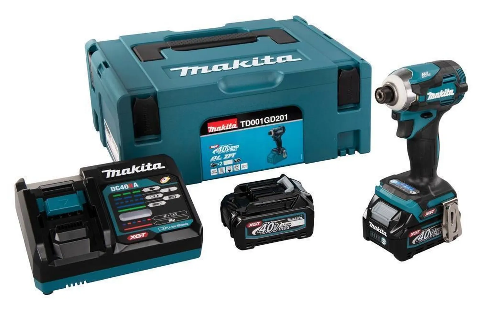 AKULÖÖKKRUVIKEERAJA MAKITA TD001GD201 40V MAX XGT 2X2,5AH