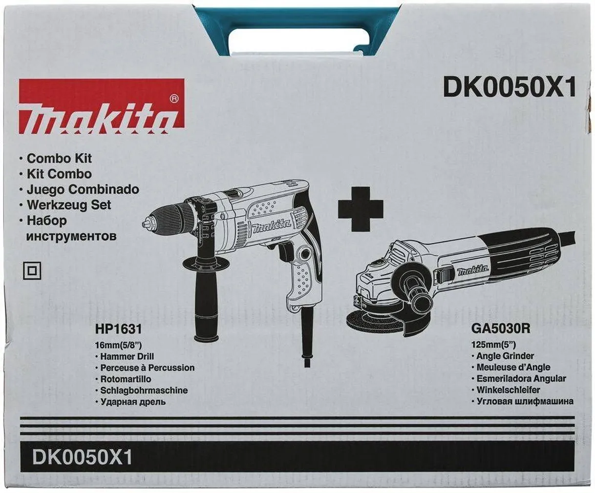 COMBOKIT MAKITA DK0050X1 HP1631 + GA5030R + TARVIKUD