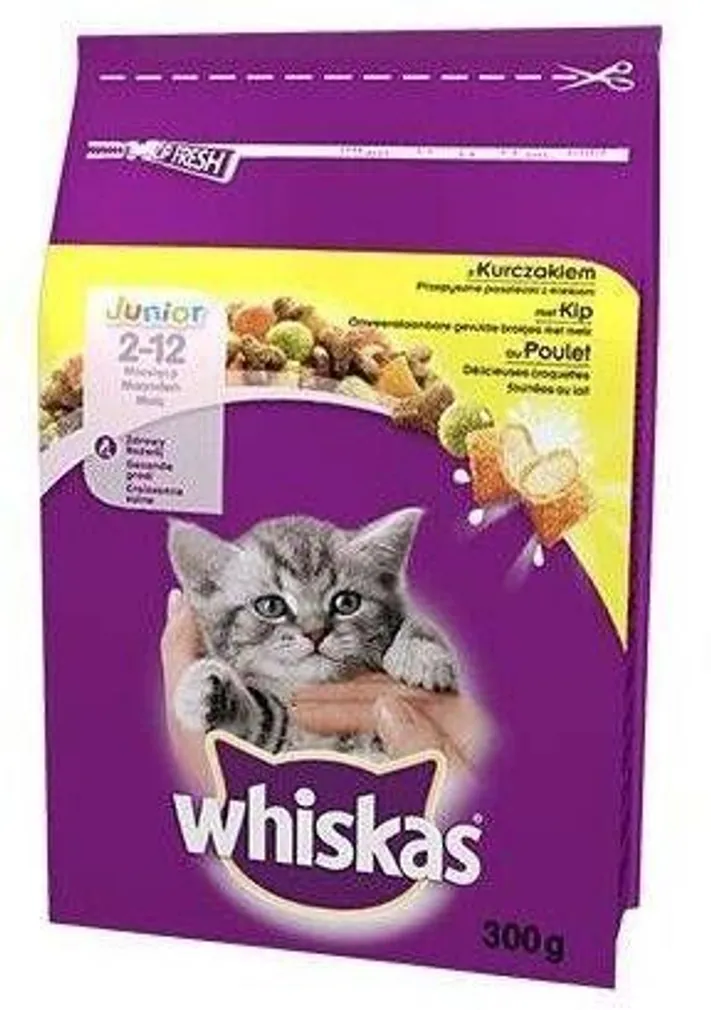 LEMMIKLOOMA KUIVTOIT WHISKAS JUNIOR KANALIHAGA 300G