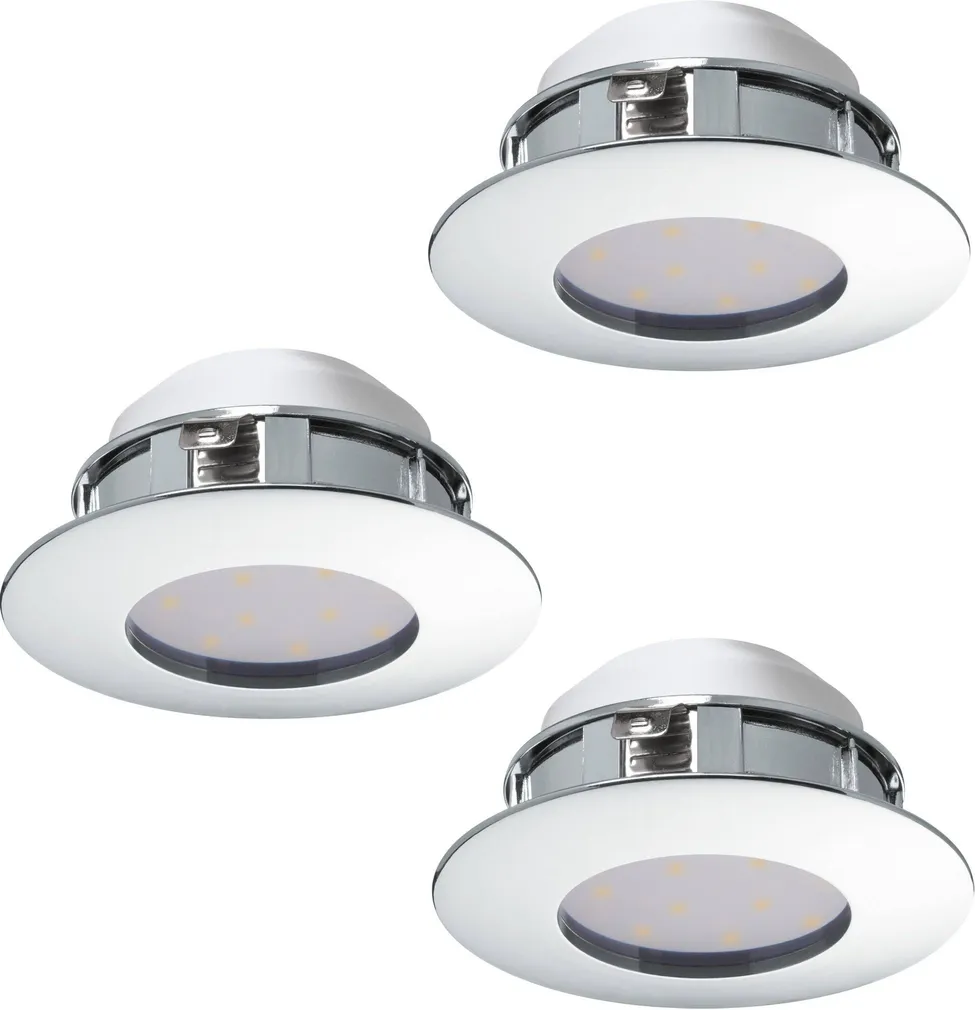 RIPPLAEVALGUSTI EGLO PINEDA 3X4,9W LED 3X460LM 3000K Ø78MM KROOM