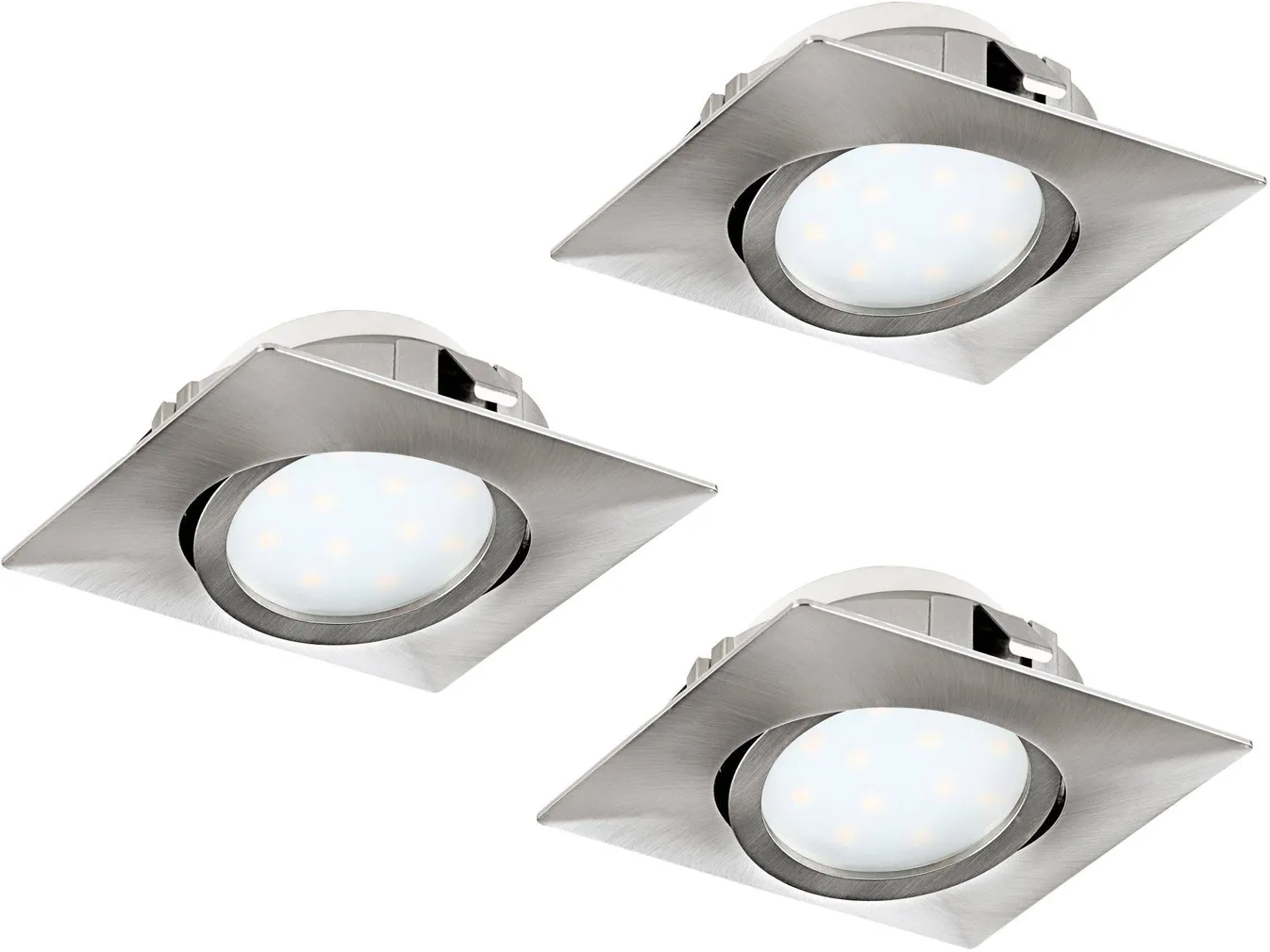 RIPPLAEVALGUSTI EGLO PINEDA 3X6W LED 3X500LM 3000K MATT NIKKEL