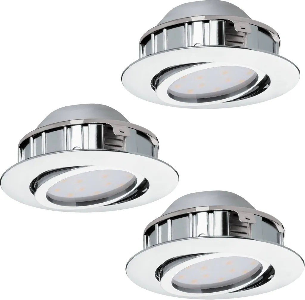 RIPPLAEVALGUSTI EGLO PINEDA 3X5,5W LED 3X500LM 3000K Ø84MM KROOM