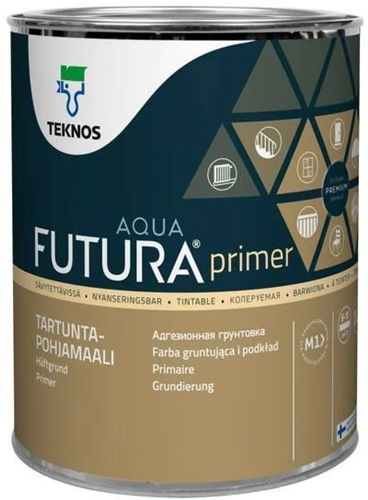 KRUNTVÄRV TEKNOS FUTURA AQUA PRIMER 1L VALGE TÄISMATT