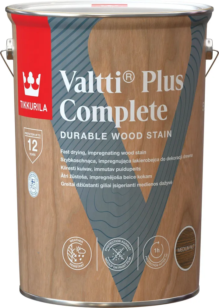 PUIDULASUUR TIKKURILA VALTTI PLUS COMPLETE DARK ROSEWOOD 5L MATT