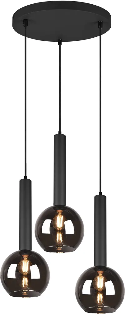 LAELAMP TRIO CLAYTON 3XE27 45CM MATT MUST