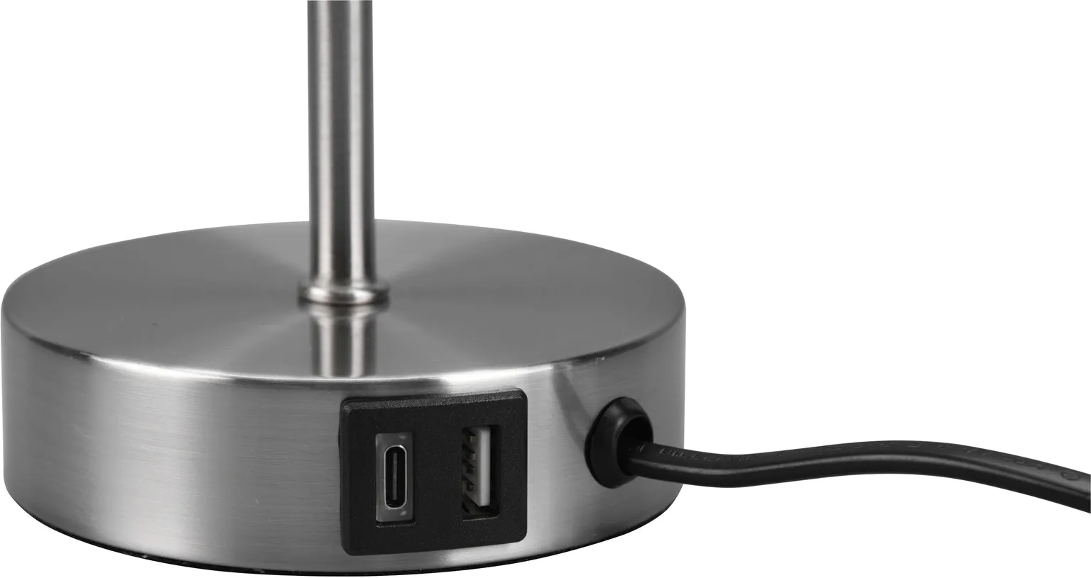 LAUALAMP REALITY JARO E27 USB PESA VALGE/MATT NIKKEL