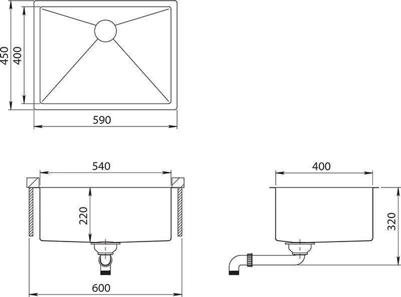 VALAMU ROOSTEVABA TURTL NOVA100L 590X450X230MM SATIIN
