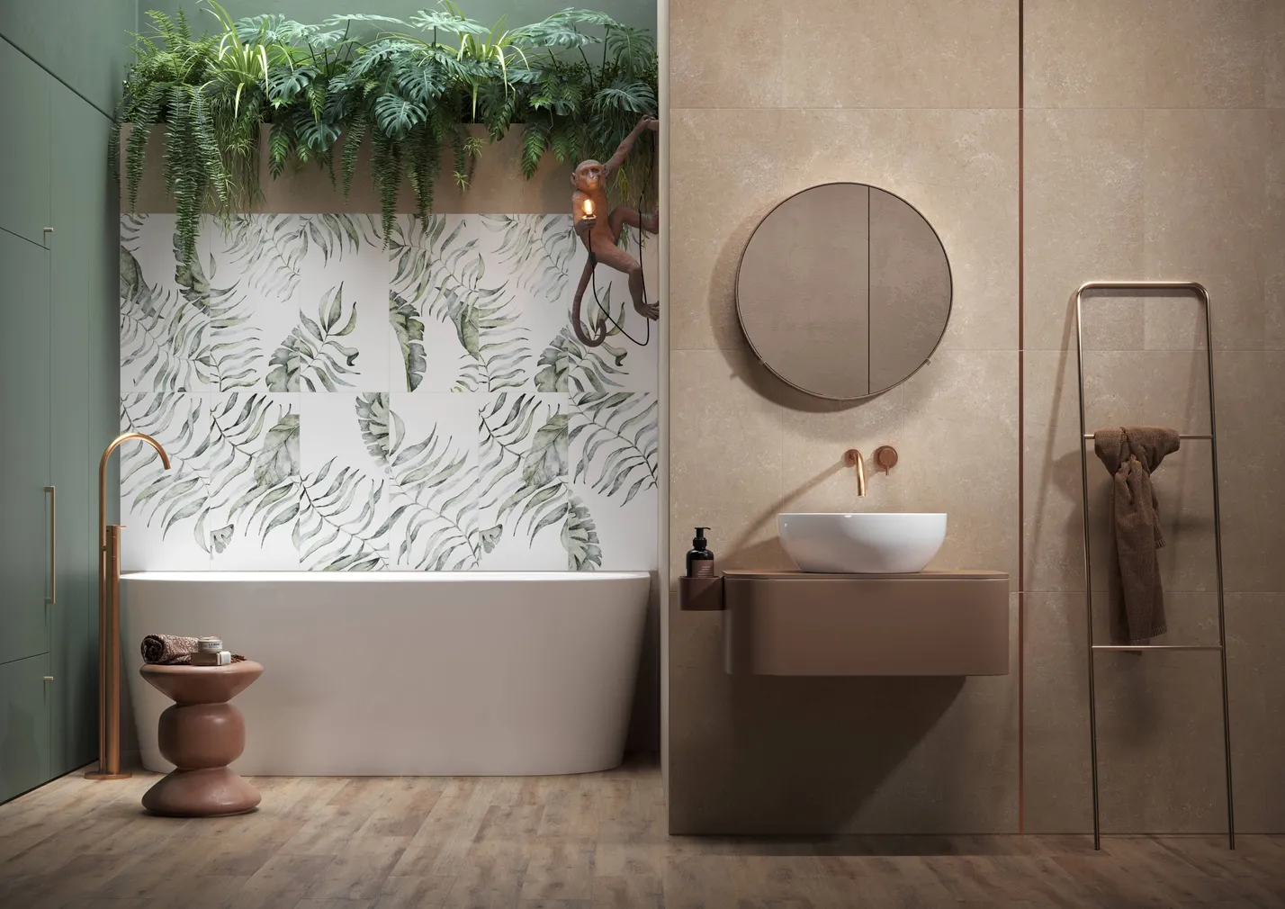 SEINAPLAAT OPOCZNO MOTTI LEAF WHITE MIX SAT 29,8X59,8 1,25M2 PAKIS