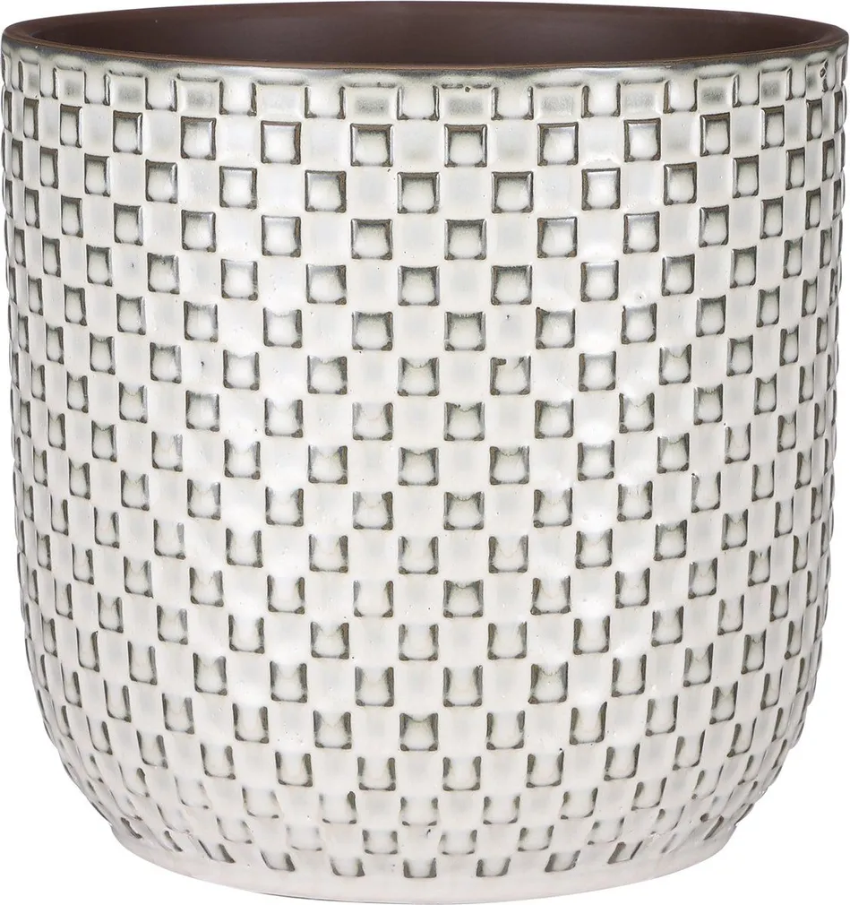 ÜMBRISPOTT MICA DECORATION DAAN Ø13,5X13CM VALGE