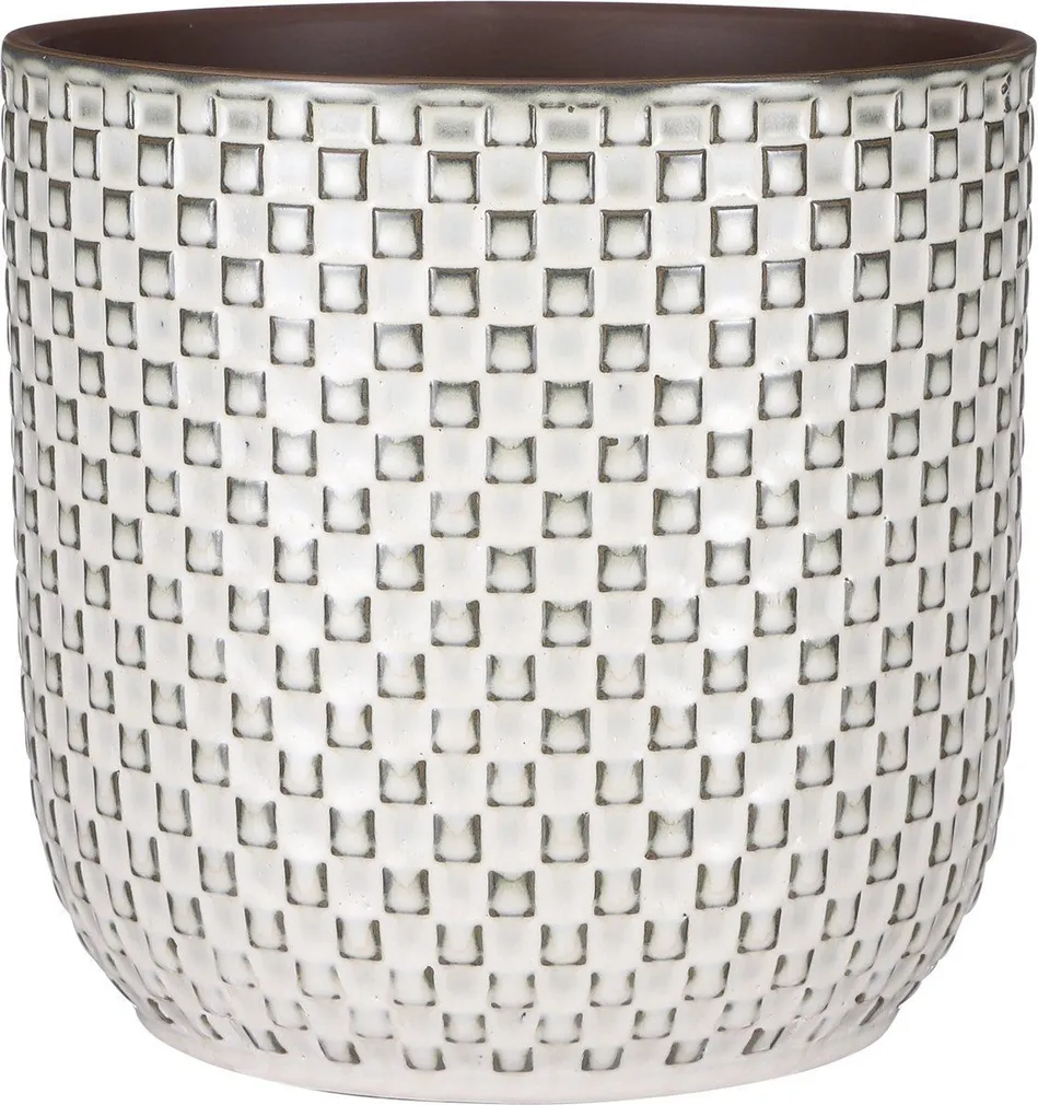 ÜMBRISPOTT MICA DECORATION DAAN Ø17X16CM VALGE