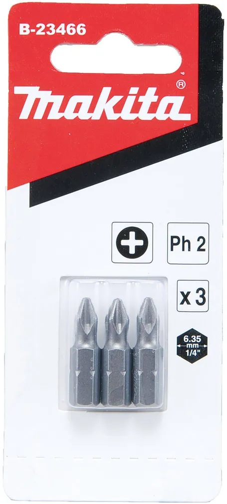 OTSIK MAKITA PH2X25MM 3TK PAKIS