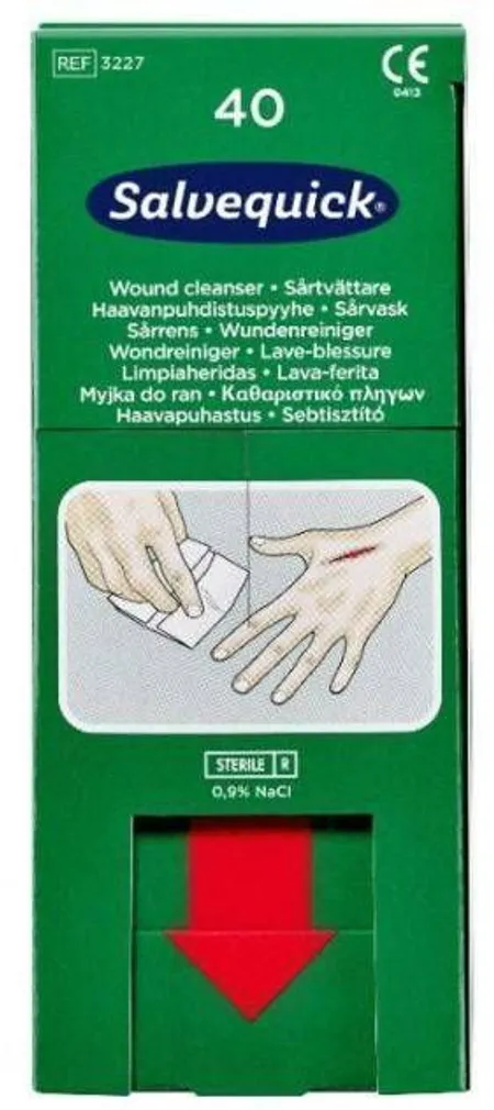 HAAVAPUHASTUSLAPPIDE TÄITEPAKK CEDERROTH 0,9% NACL 40 TK