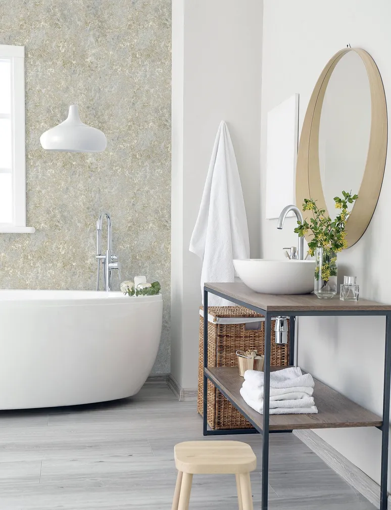 TAPEET ARTHOUSE MARBLEISED STONE SOFT GOLD 0,53X10,05M