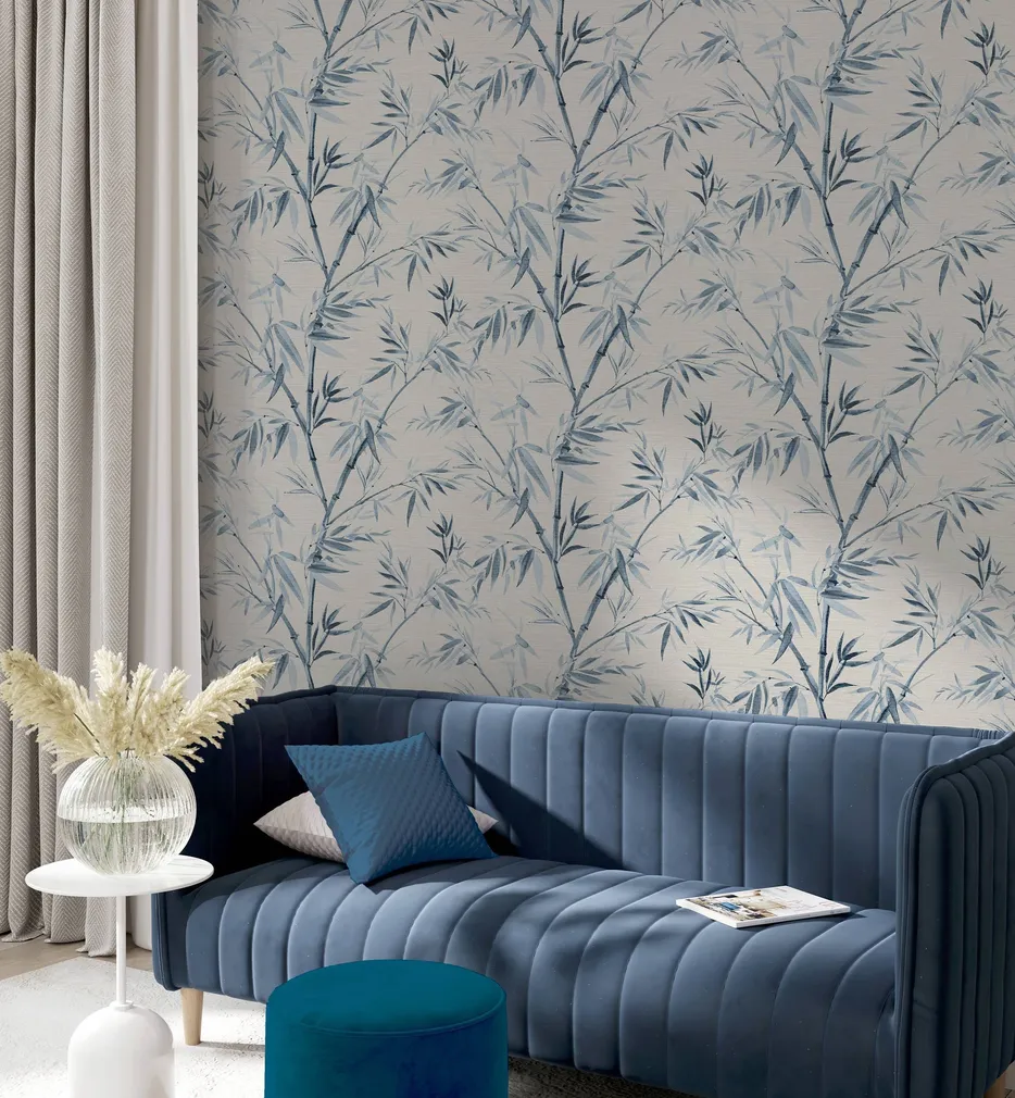 TAPEET ARTHOUSE INKY BAMBOO CHALKY BLUE 0,53X10,05M