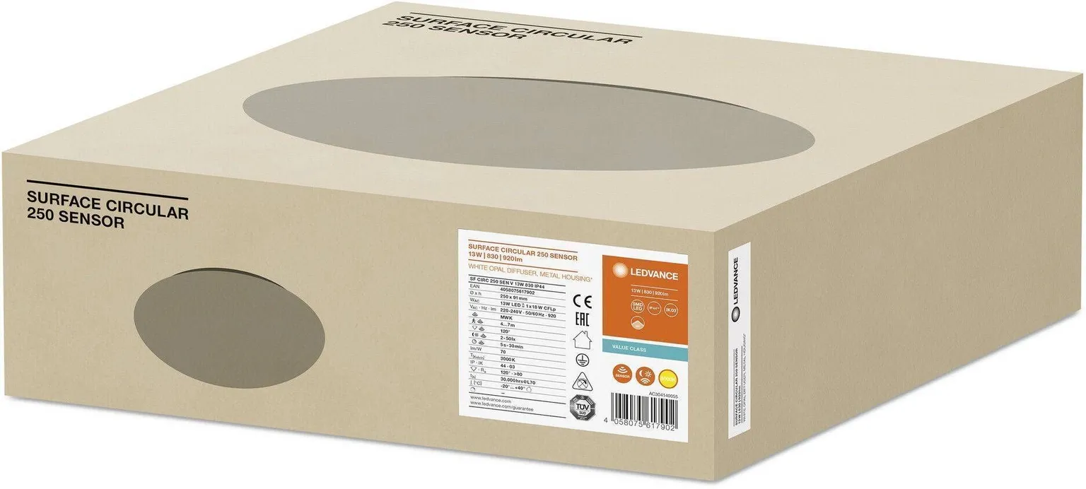 PLAFOON LEDVANCE CIRCULAR 250 SENSOR 13W LED 830 IP44