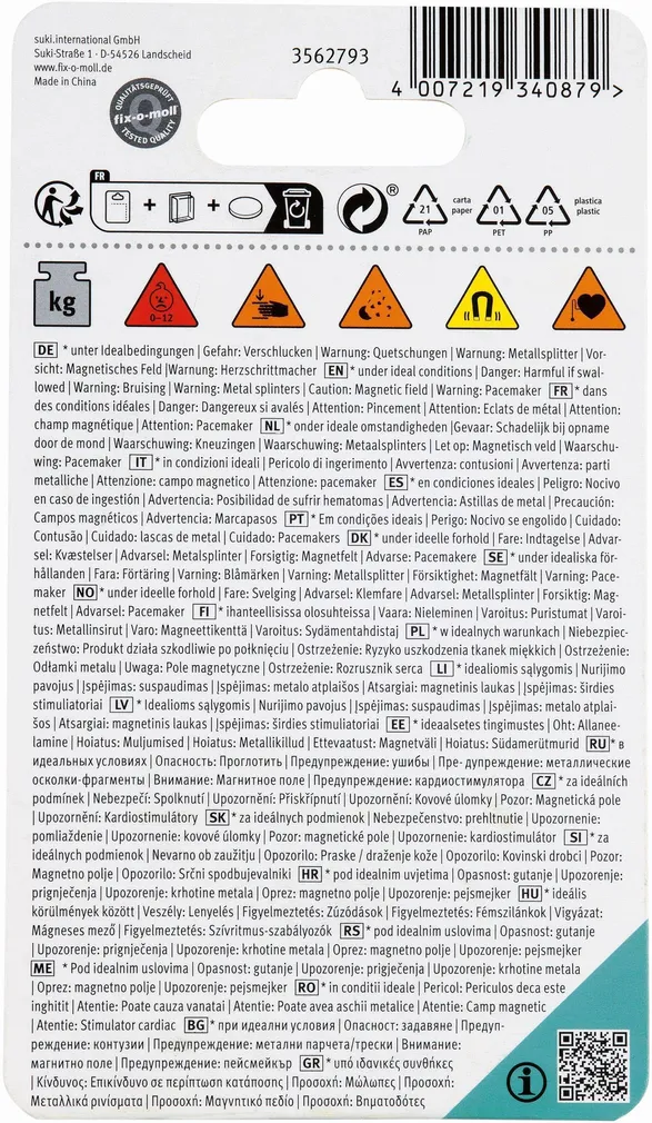 MAGNET FIX-O-MOLL NEODÜÜM AUGUGA 18MM 4TK