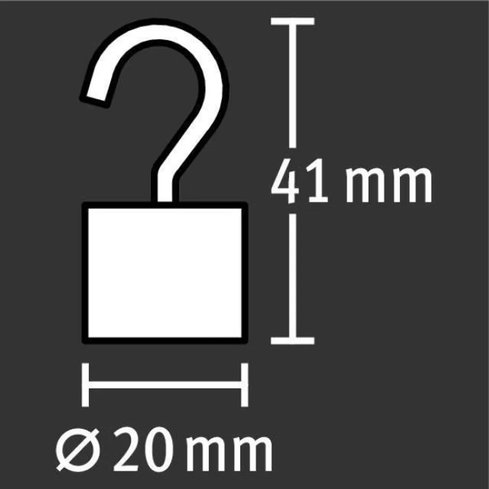 MAGNET FIX-O-MOLL NEODÜÜM KONKS 20X41MM 2TK