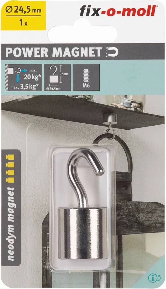 MAGNET FIX-O-MOLL NEODÜÜM KONKS 24,5X52MM