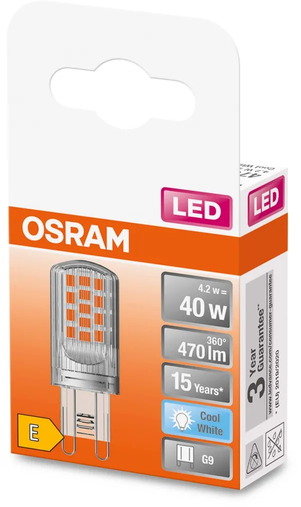 LED LAMP OSRAM 4,2W G9 470LM 4000K 