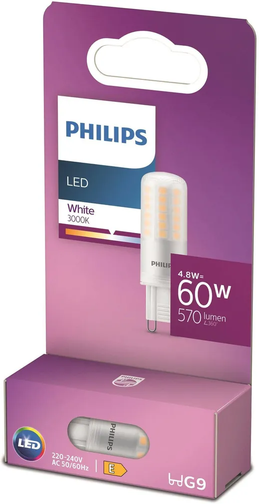 LED LAMP PHILIPS 4,8W G9 3000K 570LM