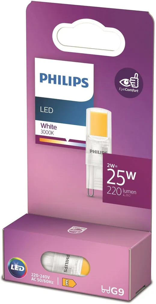 LED LAMP PHILIPS 2W G9 3000K 220LM