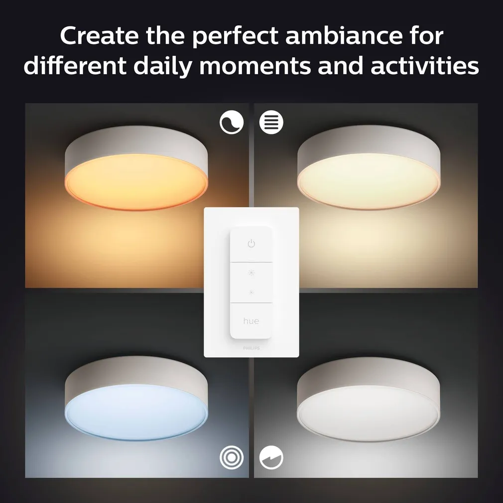 LAELAMP PHILIPS HUE ENRAVE S 9,6W 1220LM 2200-6500K HUE VALGE