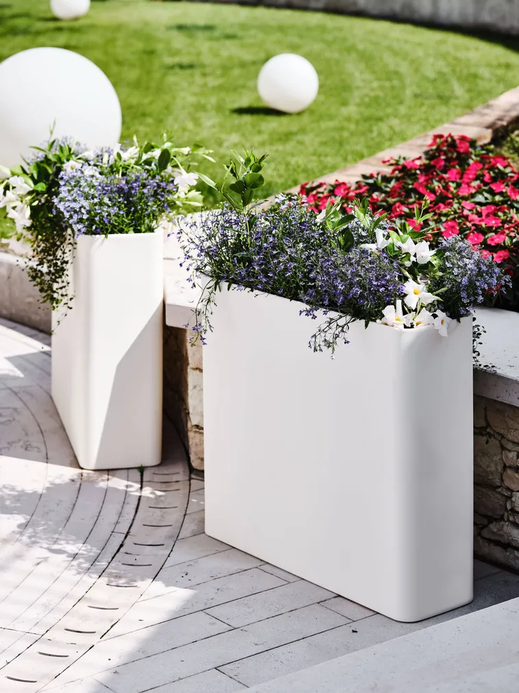 LILLEPOTT TERAPLAST DIVIO 90X27X77,5CM VALGE
