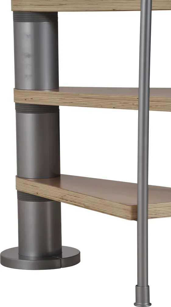 KEERDTREPP DOLLE GALGARY Ø120CM LISA BALUSTRAATIDEGA HÕBE/PÖÖK
