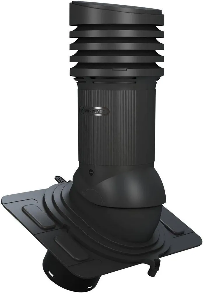 VENTILATSIOONI LÄBIVIIK 125MM UNIWERSAL EVO SOOJUSTATUD AGRO/KLASSIK  MUST
