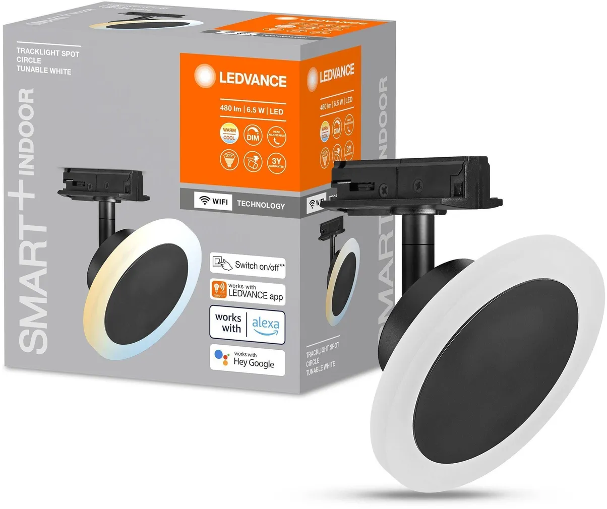 SIINIVALGUSTI LEDVANCE CIRCLE 6,5W 480LM WIFI MUST