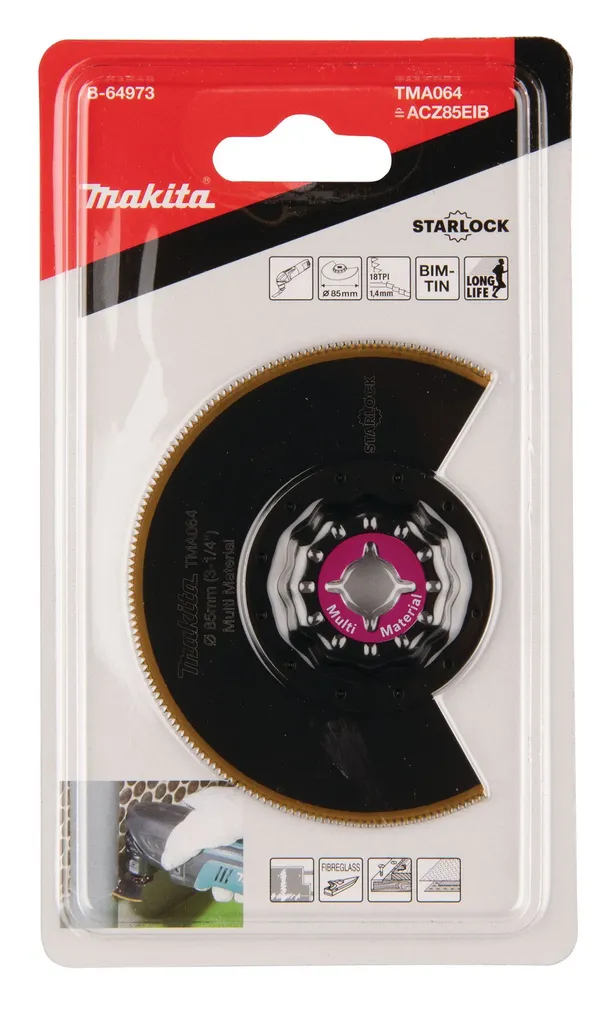 SAETERA MAKITA SEGMENT 85MM TMA064 BIM-TIN, STARLOCK