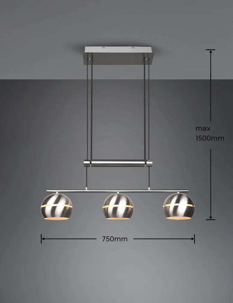 LAELAMP TRIO FLETCHER 3XE14 TERAS