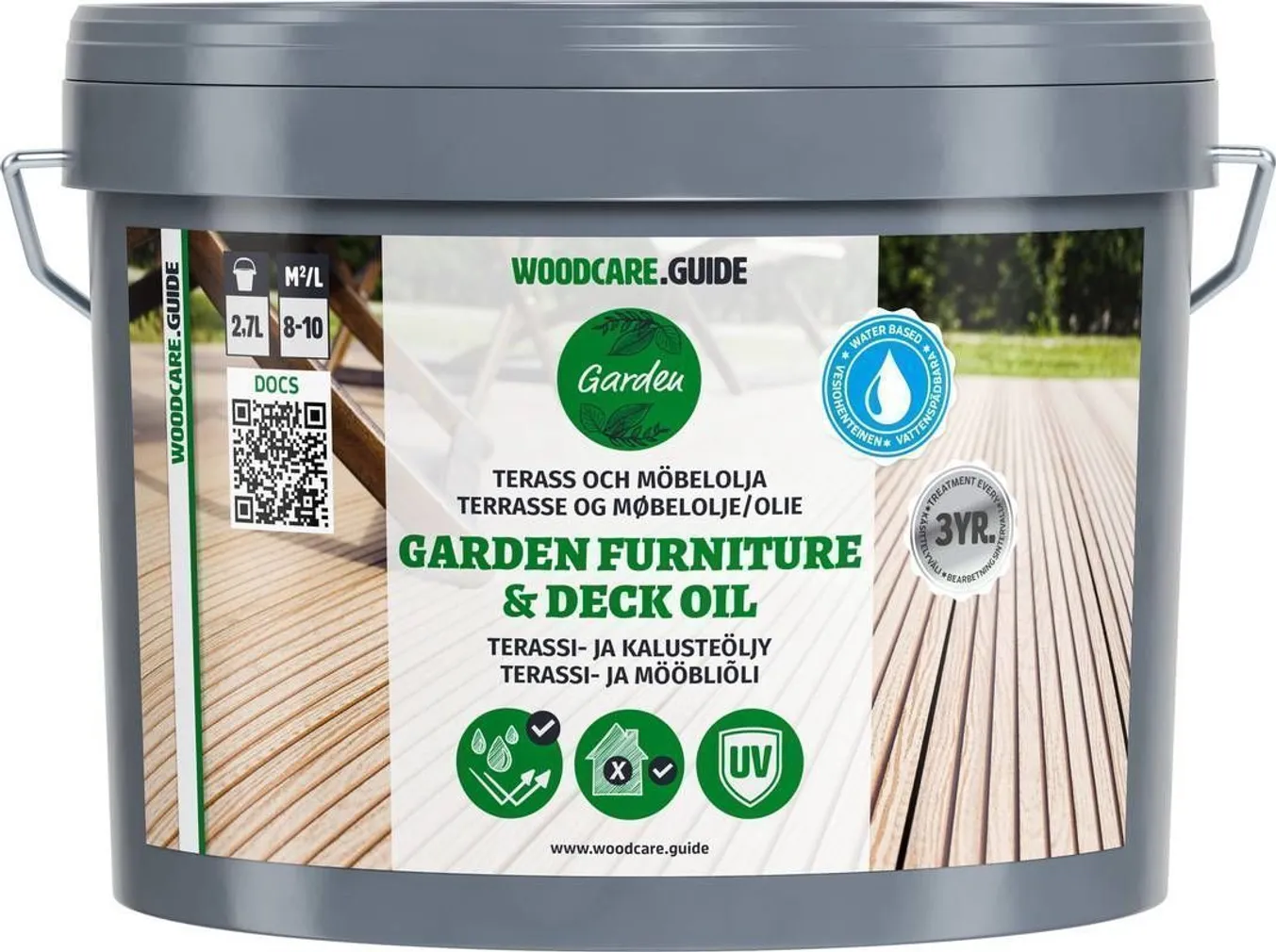 MÖÖBLI- JA TERRASSIÕLI WOODCARE GUIDE 2,7L LÄBIPAISTEV