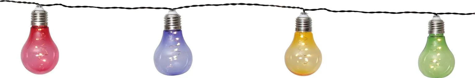 VALGUSKETT STAR TRADING SOLAR GLOW 10 LED 1,9M IP44 VÄRVILINE