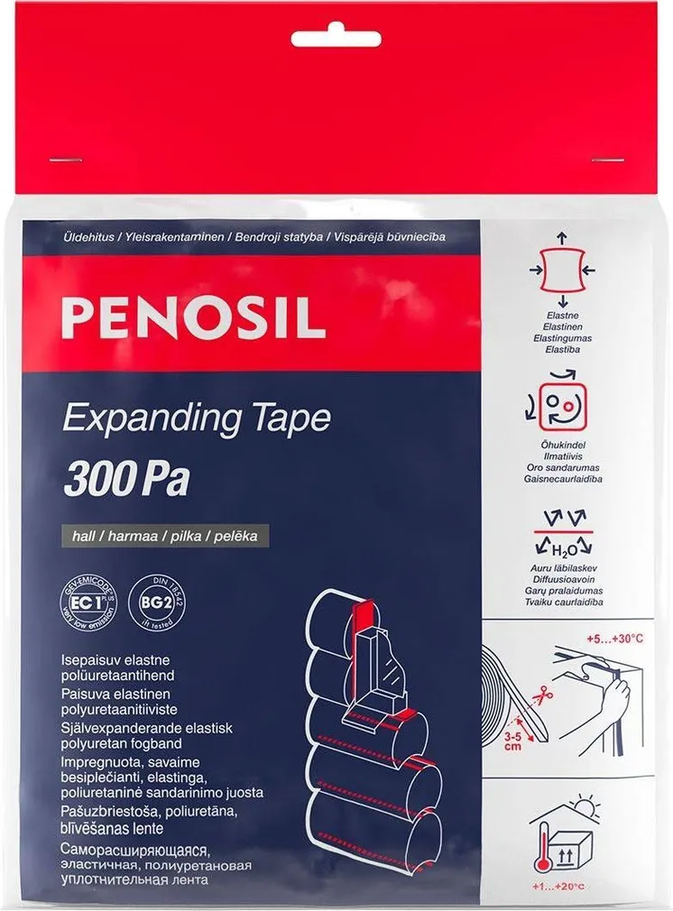 TIHEND PENOSIL EXPANDING TAPE 300 15/6-10MM, 5,6M RULLIS, HALL