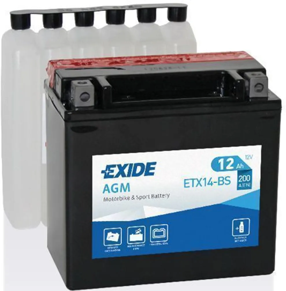 MOTOAKU EXIDE 12V 12AH YTX14-BS AGM 150X87X145MM