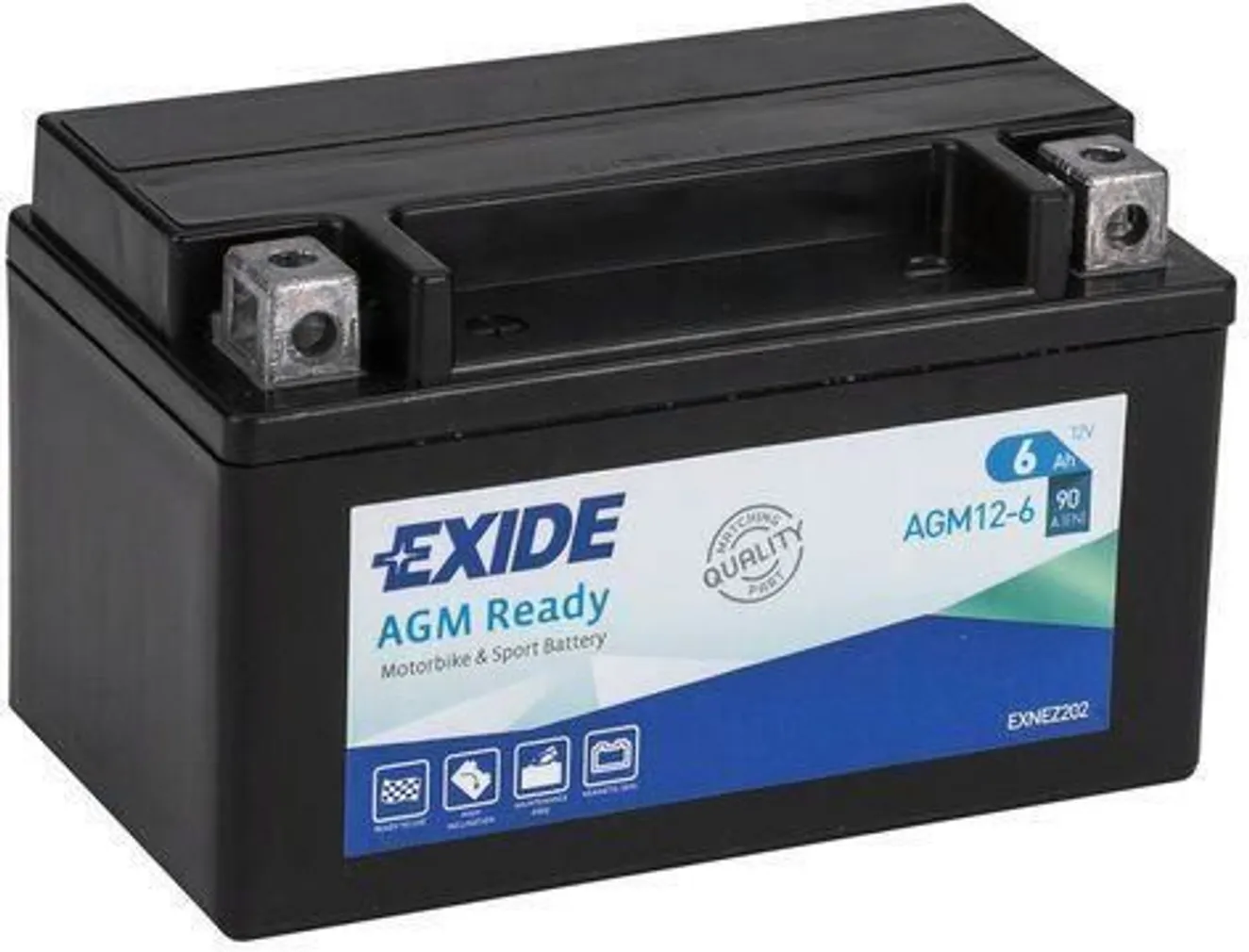 MOTOAKU EXIDE 12V 6AH AGM12-6 150X90X95MM