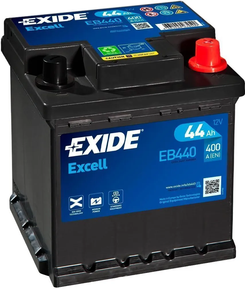 AUTOAKU EXIDE EXCELL 44AH 400A 175X175X190MM